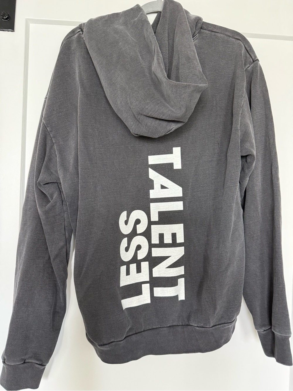 TALENTLESS Gray Washed Pullover Hoodie - Picture 3 of 4
